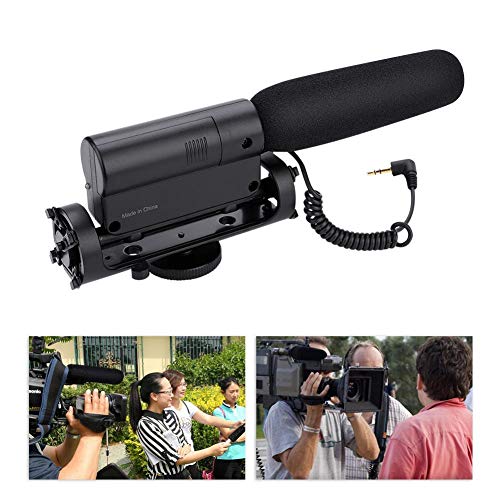 耐震性カメラ マイク写真インタビューマイク高感度コンデンサーマイク D7100 D5200 D3200 D800 D600 D800E対応 デジタル一眼レフカメラ用