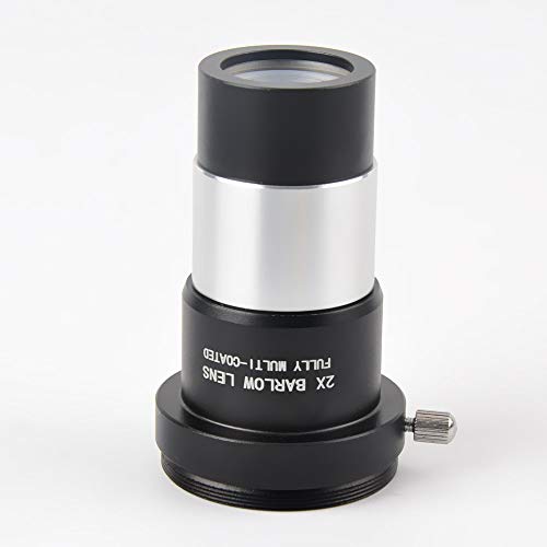Universal Barlow Lensを使用して、1.25インチ望遠鏡の接眼レンズの倍率を2倍にする