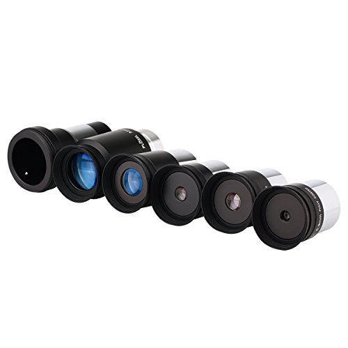 SVBONY 望遠鏡用 アイピース 接眼レンズ FMC PL接眼レンズ 31.7mm径 6.3mm 10mm 12.5mm 20mm 32mm+ 2倍バローレンズ セット