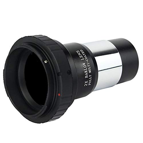 Canon一眼レフカメラTリングとTカメラアダプター/ 2倍の1.25インチ望遠鏡写真のための完全にコーティングされたバーローレンズキット