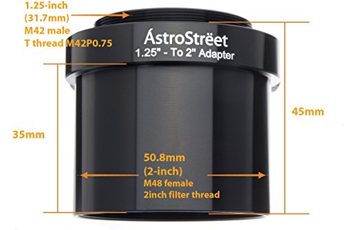 AstroStreet T2ネジ付き 2インチ31.7mm変換アダプター