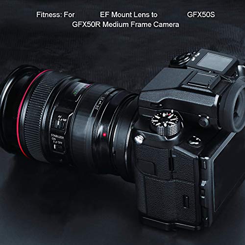 ステップアップリング、レンズフィルターアダプター EF-GFX FujiFilm用 キヤノンEFレンズ用オートフォーカスマウントアダプター GFX50S GFX50Rカメラ