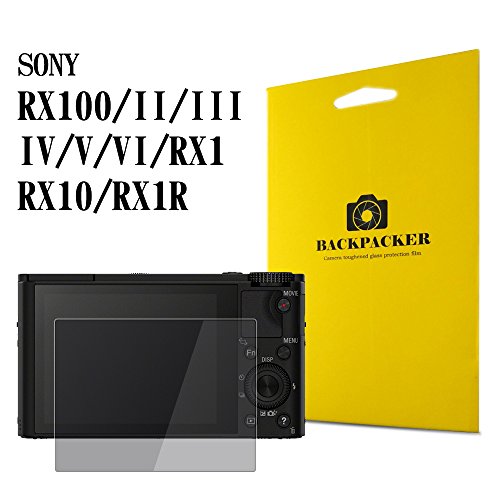 【BACKPACKER】 カメラ液晶保護ガラス 液晶プロテクター 0.33mm強化ガラス 9H硬度 高鮮明 SONY RX100 V/IV/III/II / RX100 / RX1 / RX10 / RX1R用