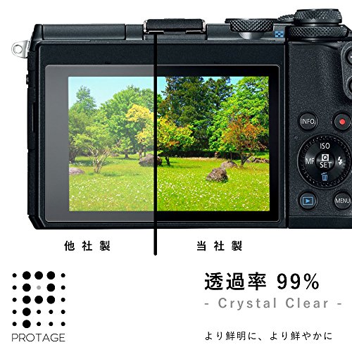 PROTAGE Canon EOS M6 専用 ガラスフィルム ガラス 製 フィルム 液晶保護フィルム 保護フィルム 液晶プロテクター キヤノン イオス Ｍ６