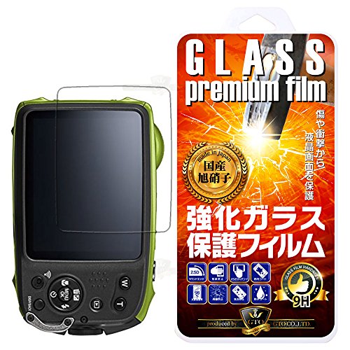 【GTO】FUJIFILM FinePix XP140/XP130/XP120/XP90 強化ガラス 国産旭ガラス採用 強化ガラス液晶保護フィルム ガラスフィルム 耐指紋 撥油性 表面硬度 9H 0.33mmのガラスを採用 2.5D ラウンドエッジ加工 液晶ガラスフィルム