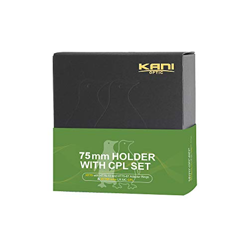 【KANI】75mm ホルダー CPL セット (アダプターリング付き 75-72mm 、 75-67mm) 角型フィルター用