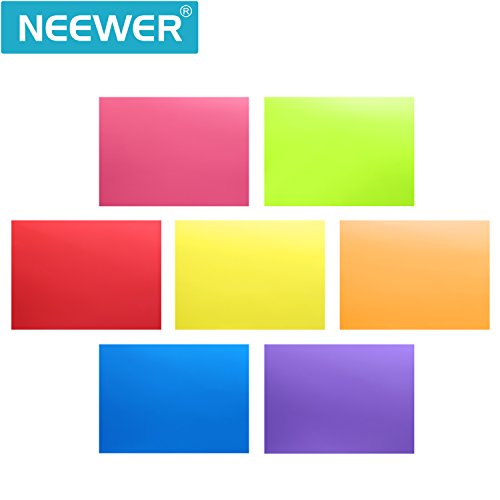 Neewer 14枚入り　カラーフィルター　7色　フラッシュライティングゲルフィルターキット　11x8.6インチ　透明色補正ライティングフィルムプラスチックシート