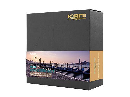 【KANI】75mm スターターセット NDフィルター 角型フィルター (75mmホルダー、Dual Purpose GND0.75、ND1000、Frame CPL)