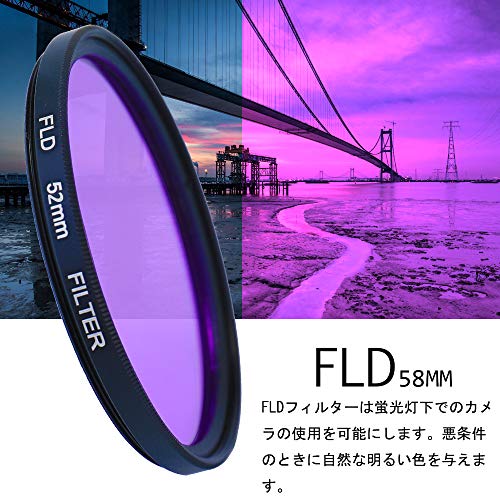 Rakuby プロ カメラレンズフィルター UV cpl fldレンズフィルターキット AlturaND 中性濃度フィルターセット 52mm