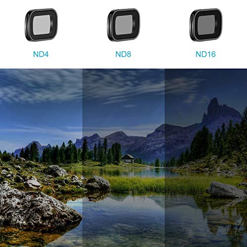 Neewer 磁気NDフィルターセット DJI Osmo Pocketジンバルハンドヘルドカメラに対応 マルチコーティングND4 ND8 ND16フィルター、キャリングバッグ付き 屋外撮影用（ブラックアルミ合金フレーム）