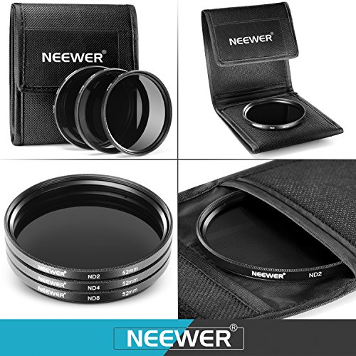 Neewer 52mmフィルターキット UV/CPL/FLD ND2/ND4/ND8 クローズアップ(+1/+2/+4/+10) 52mm口径レンズ カメラに対応