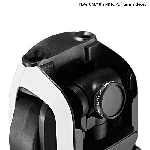 Neewer レンズフィルターセット 3枚入り　DJI Mavic Air Drone Quadcopterに対応　内容：ND4/PL、ND8/PL、ND16/PL　マルチコート光学ガラスと防水アルミ合金フレーム製「黒」