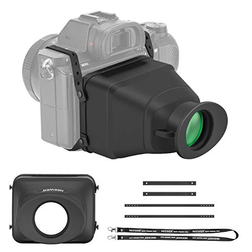 Neewer ユニバーサルLCD光学カメラファインダー 倍率3X/フルスクリーンサンシェード/弾性ベルトコネクト/3-3.2インチLCDとバリアングルLCDをサポートする Canon Nikon Sonyと他のDSLRsに対応