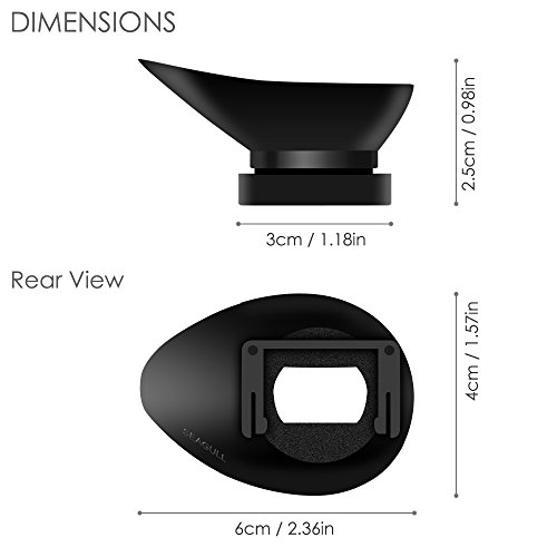 AFUNTA カメラアイカップ アイカップ アイピースカッ NIKON DSLR交換用 接眼目当て 良質 バラー製 ブラック 2個入り