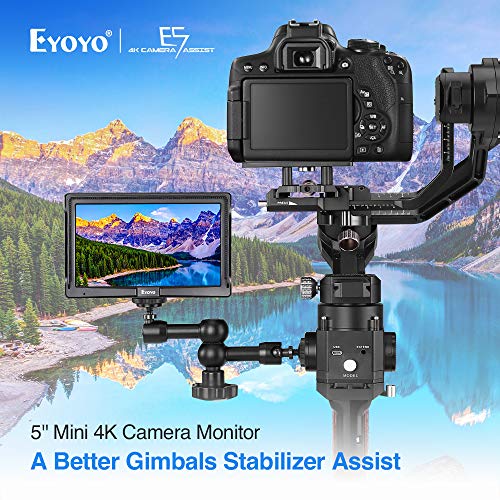 Eyoyo E5 5インチ フィールドモニター デジタル一眼レフカメラ用 IPSモニター 1920x1080 170°広角 HDMI 4K入力 118g軽量 外付けモニター 撮影用 マジックアーム付属
