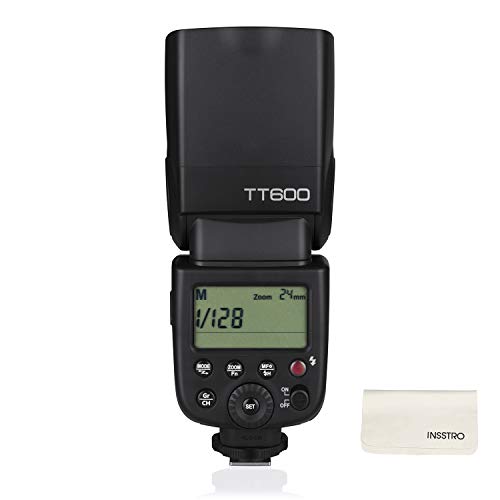 【電波法認証取得】Godox TT600 カメラフラッシュ 2.4GワイヤレスXシステム内蔵 LCDパネル搭載 1/8000s 高速シンクロ Canon/Nikon/Pentax/Olympus DSLR カメラ対応