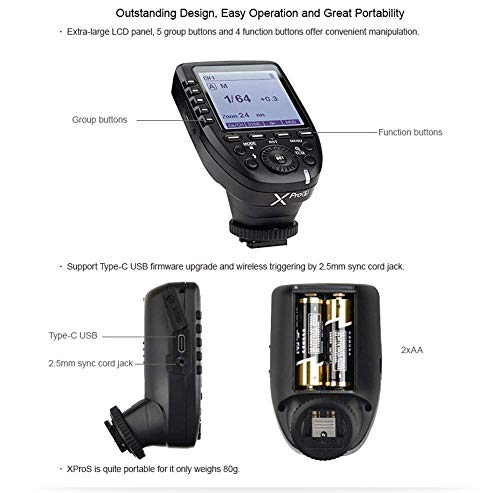 【技適マーク付き&PDF日本語説明書】GODOX Xpro-S 送信機 TTL2.4Gワイヤレスフラッシュトリガー 遠隔制御 高速同期 HSS 1 / 8000s Xシステム Sony デジタル一眼レフカメラ 対応