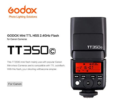 【正規品 技適マーク付き 日本語説明書付】Godox Thinklite TTL TT350C ミニカメラフラッシュ高速1 / 8000s GN36 DSLR Canon Cameras,5D Mark III 80D 7D 760D 60D 600D 30D 100D 1100D Cameras シリーズ