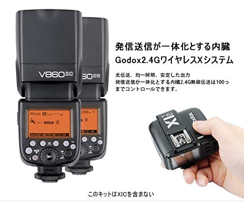 【Godox正規代理店＆技適マーク付き】Godox Ving V860IIC 2.4G GN60 E-TTL HSS 1/8000sリチウムイオン（Li-ion）フラッシュ スピードライト ストロボ