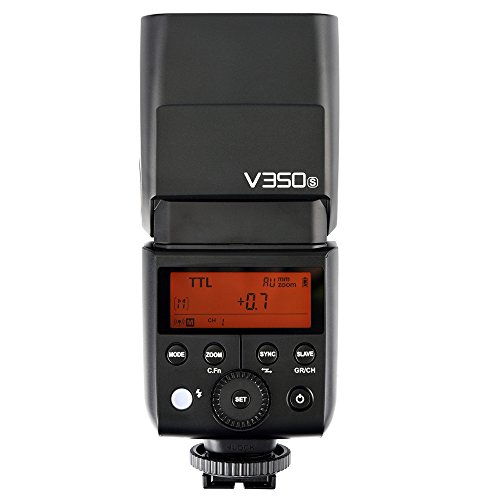 Godox V350S カメラフラッシュ ソニー用 Godox 2.4GXワイヤレスシステム TTL GN36 フルパワー発光500回以上 0.01〜1.7秒のリサイクルタイム 1/8000秒 2000mAh大容量電池 LCD液晶パネル 携帯便利 小型 Sonyカメラに対応