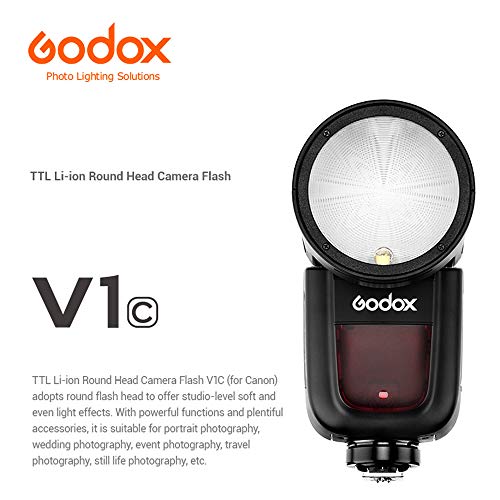 【Godox正規代理＆技適マーク】Godox V1-S フラッシュストロボ 76Ws 2.4G TTLラウンドヘッドフラッシュスピードライト 1/8000 HSS 480フルパワーショット10レベルLEDモデリングランプ Sonyカメラ対応