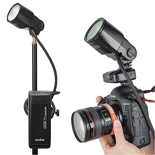 Godox H200R ラウンドフラッシュヘッドソフトライト効果な撮影を適用し AD200ポケットフラッシュに対応し 軽量で持ち運びに便利な 200ws強いパワーと