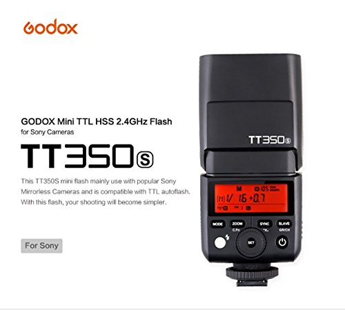 GODOX TT350S TTL Miniカメラフラッシュ 内蔵2.4Ｇ TTLオートフラッシュ SONY マイクロ一眼レフカメラとSONY 一眼レフカメラに適用 対応機種a7RII,a7R,a58,a99,ILCE6000L,a77II,RX10等 技適マーク付き