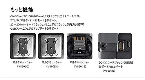 【技適マーク付き】Godox Ving V860IIS 2.4G GN60 TTL HSS 1/8000s リチウムオン電池カメラフラッシュスピードライト - 1.5Sリサイクルタイム650フルパワーポップ TTL/M/マルチ/ S1/ S2をサポート Sonyソニーデジタル一眼レフカメラに対応 日本電波法認証取得