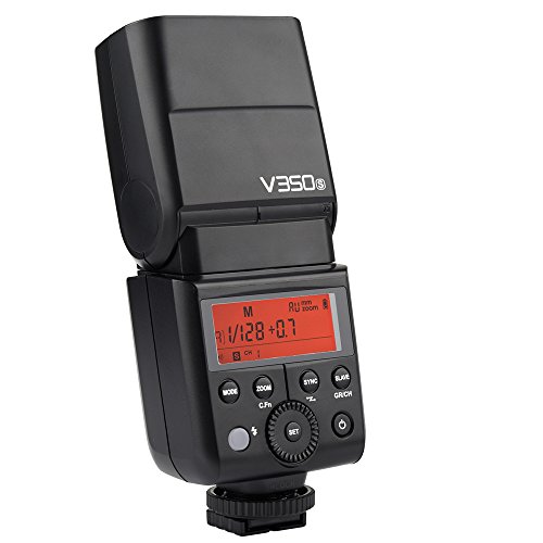 Godox V350S カメラフラッシュ ソニー用 Godox 2.4GXワイヤレスシステム TTL GN36 フルパワー発光500回以上 0.01〜1.7秒のリサイクルタイム 1/8000秒 2000mAh大容量電池 LCD液晶パネル 携帯便利 小型 Sonyカメラに対応