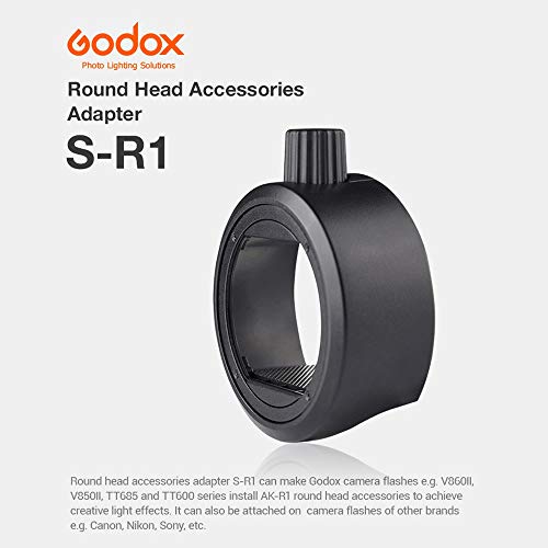 【Godox正規代理店】Godox S-R1 ラウンドヘッドアクセサリーアダプターリング AK-R1と使用 PERGEARクリーニングクロス同梱