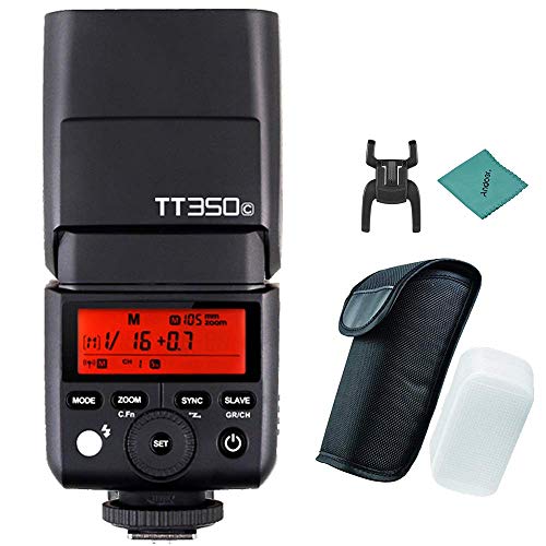 Godox Thinklite TT350C ミニ 2.4G ワイヤレス TTL カメラ フラッシュ マスター＆スレーブ スピードライト 1/8000s HSS Andoerクリニングクロス付き Canon 5D MarkIII 80D 7D 760D 60D 600D 30D 100D 1100D デジタル Xカメラ用