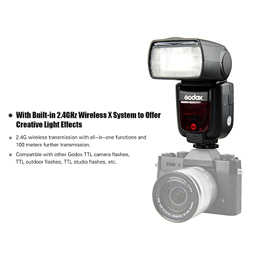 Godox Thinklite TT685F フラッシュスピードライトTTLカメラ GN60 ワイヤレス伝送 Andoerクリニングクロス付きFuji X-Pro2 X-T20 X-T2 X-T1 X-Pro1 X-T10 X-E1 X-A3 X100F X100Tカメラ用
