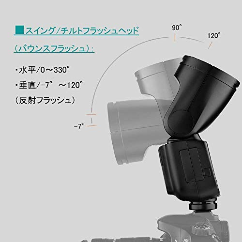 【正規品 技適マーク付き日本語説明書PDF档】Godox V1-S カメラフラッシュ 2.4G丸型ヘッド設計 フラッシュストロボ リチウムイオン電池 ソニーシリーズモデルに対応