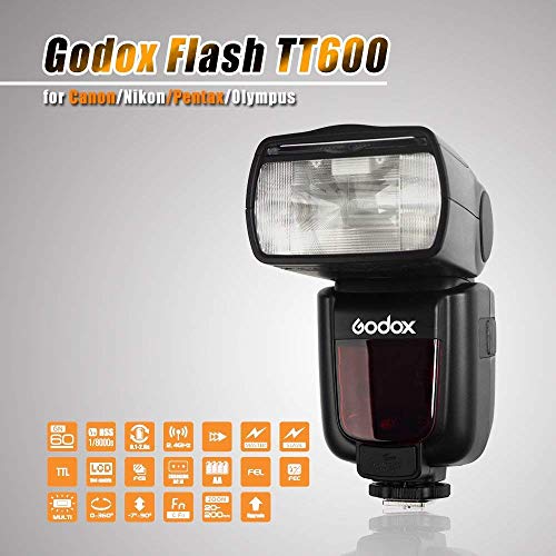 GODOX TT600 フラッシュ スピードライト マスター/スレーブフラッシュ with 内蔵 2.4G ワイヤレストリガ・システムGN60 Canon・Nikon・Pentax・Olympus DSLR その他のデジタルカメラ用