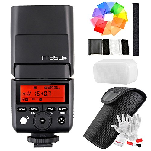 【Godox正規代理店&技適マーク付き】Godox TT350S ミニフラッシュ 2.4G HSS 1 / 8000s TTL 0.1〜2.2秒リサイクル時間 24-105mm自動/手動ズーム ミラーレスデジタルカメラ対応