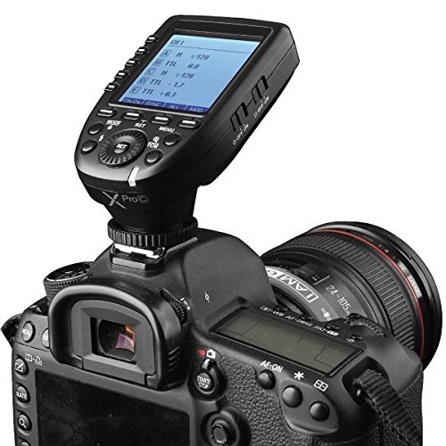 【正規品 技適マーク付き日本語説明書付】Godox Xpro-C E-TTL II 2.4G ワイヤレスフラッシュトリガー 高速同期 1 / 8000s Xシステム 高速 大画面 LCD スクリーントランスミッタ 互?性 Canon EOS カメラ用