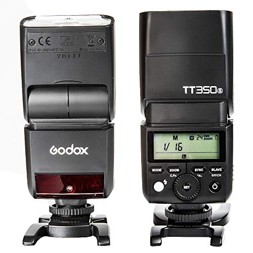 【電波法認証取得＆正規品】Godox TT350S ミニカメラフラッシュ 2.4G無線伝送搭載 TTL LCDパネル 角度調整可能 ミニ 携帯便利 高速シンクロ ソニーデジタルカメラに対応（日本語説明書あり|出荷後メールにてお送りします）