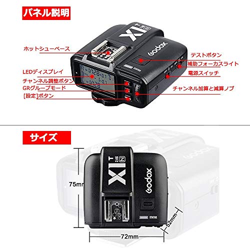 Godox X1T-N 2.4G TTL ワイヤレスカメラリモコントリガー ニコン対応 無線遠隔制御フラッシュトランスミッタ