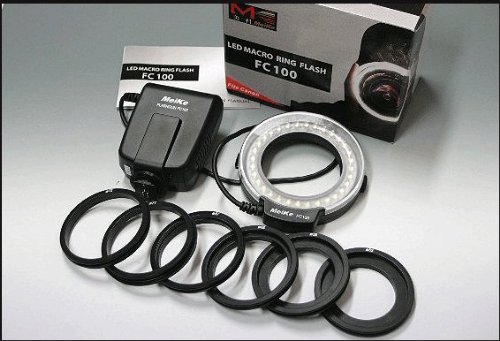 Canon FUJIFILM PENTAX ミラーレス系レンズ用アダプターリング付属 LEDマクロリングFLASH GN15 セット