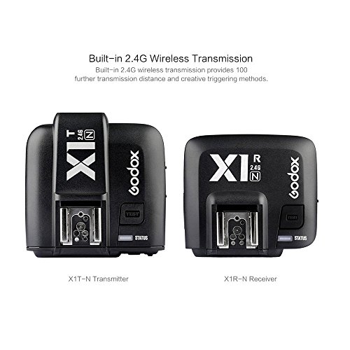 Godox X1T-N送信機＋X1R-N受信機 TTL 2.4GHz ワイヤレス フラッシュトリガー　 TTL Wireless Flash Trigger Transmitter Receiver Nikon デジタル一眼レフカメラ用