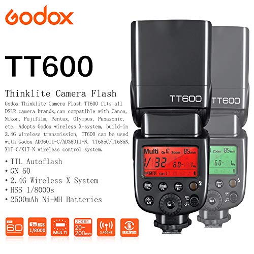 GODOX TT600 ストロボ 内蔵2.4Gワイヤレス高速同期1/8000sカメラフラッシュスピードライト（キヤノン ニコン 富士 ペンタックス オリンパス 適用）