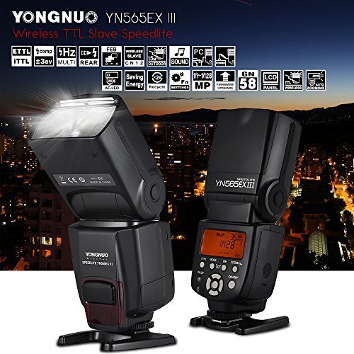 YONGNUO YN565EX III ワイヤレス TTL スレーブ フラッシュ スピードライト GN58 高速リサイクルシステム USBファームウェア アップグレード Andoerクリニングクロス付き Canon DSLRカメラ用