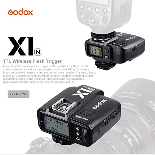 Godox X1T-N送信機＋X1R-N受信機 TTL 2.4GHz ワイヤレス フラッシュトリガー　 TTL Wireless Flash Trigger Transmitter Receiver Nikon デジタル一眼レフカメラ用