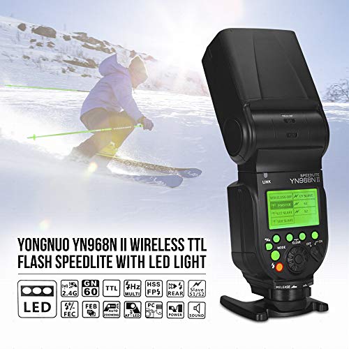 YONGNUO YN968N ワイヤレス TTL フラッシュ スピードライト1/8000 HSS 内蔵LEDライト 5600K YN622N YN560ワイヤレスシステム付き ニコン デジタル一眼レフカメラ用