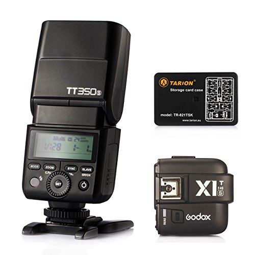 GODOX TT350-S スピードライト ＋GODOX X1T-S トリガー SONYミラーレスカメラに対応 カードケース付き