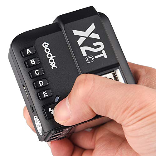 【電波法認証取得】Godox X2TC ワイヤレスフラッシュトリガー 送信機 TTL LCDパネル搭載 1/8000s Bluetooth内蔵 Canon EOSカメラ＆スマホ（iphone、HUAWEI、Samsung）対応