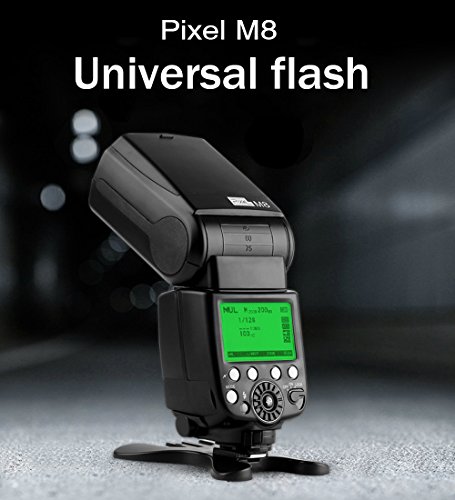 ピクセルm8 LCD gn60高パフォーマンスワイヤレスフラッシュスピードライトfor Canon Nikon SLRカメラ( m8 )