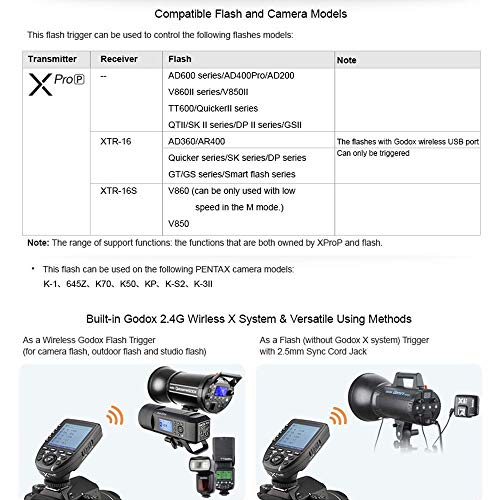 【正規品 技適マーク付き日本語説明書付】Godox XPro - P ワイヤレスフラッシュトリガー 1/8000秒高速同期 大型ＬＣＤパネル付き GodoxワイヤレスXシステム内蔵 PENTAXシリーズカメラK-1、645Z、K70、K50、KP K-S2、K-3II対応