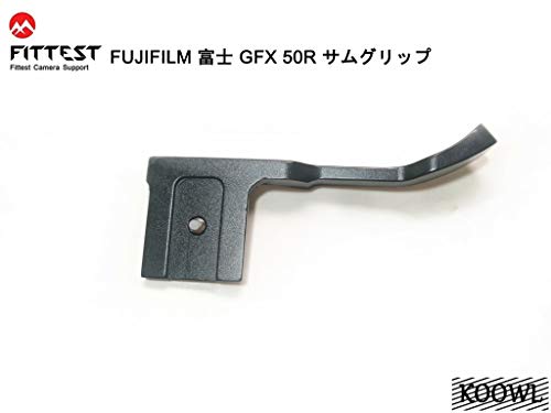 Koowl Fujifilm Fuji 富士 GFX 50R GFX50R サムグリップ サムレスト カメラ グリップ ホットシューハンドグリップ、ブラック、親指グリップ、握り心地が良いです (富士GFX 50R適用)