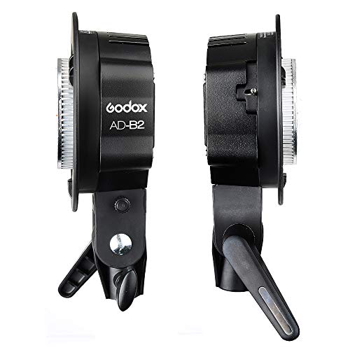 Godox AD-B2 ダブルチューブライトヘッドブラケット ボーエンスマウント 角度調整可能 AD200＆AD200Proフラッシュ用